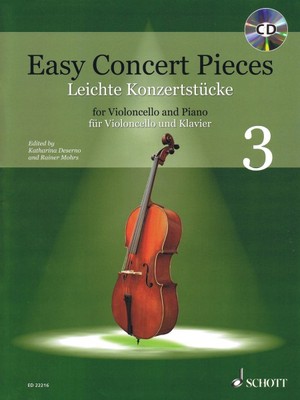 Easy Concert Pieces Volume 3 Cello and Piano String Book and CD NEW 049044780