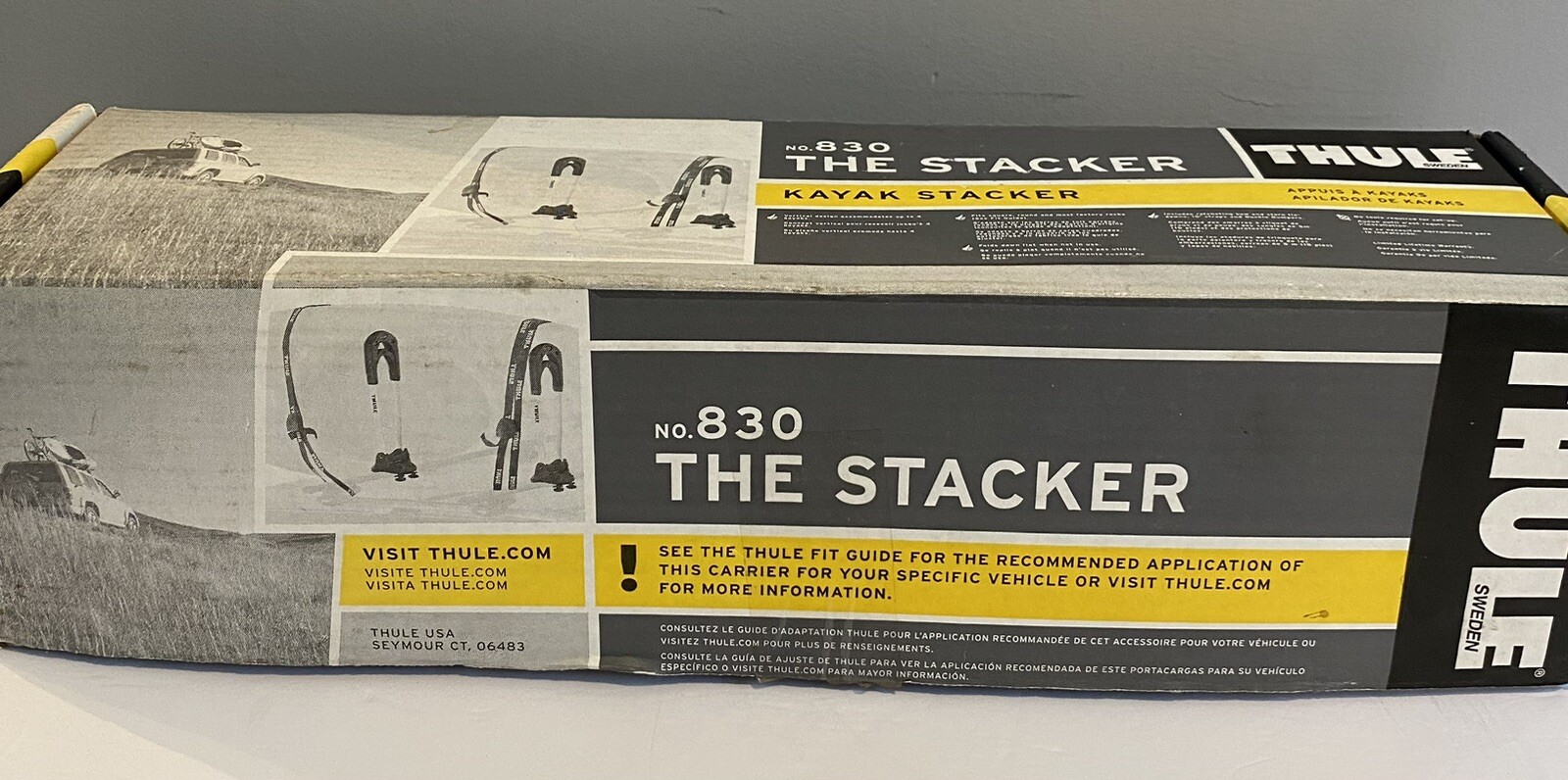 Set of 2 Thule The Stacker 830 Rooftop Rack Vertical Kayak NO STRAPS