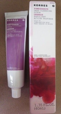 Korres еженедельное очищение жен скраб с гранатом и оливковой косточкой для жирной кожи 40мл (5203069024436)