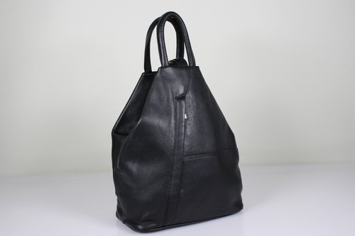 2 IN 1 Pelle Zaino E Borsa a Tracolla Di Cinino Nero City Zaino Donna | eBay