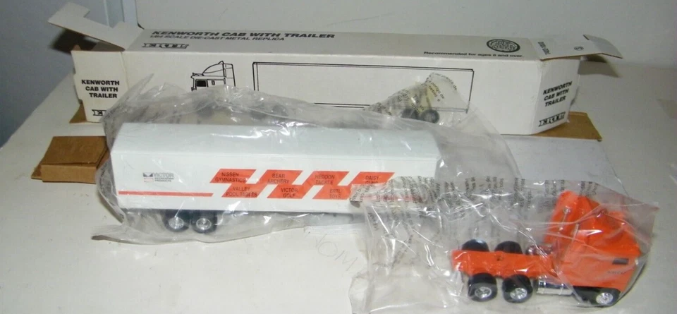Remolque ERTL 1:64 FUNDIDO A PRESIÓN KENWORTH TRACTOR VICTOR PRODUCTOS DE RECREACIÓN NUEVO en caja Foto 2 de 4