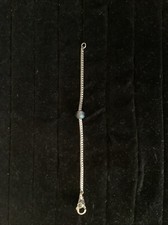 TROLLBEAD Dichroic Glass Lock Sterling Silver Bracelet w Charm Retired AUTHENTIC