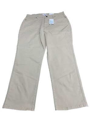 NWT Women s Jeans Croft&Barrow Straight Mid Rise Fit Tan 18 Short Straight Leg