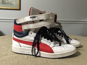 puma high top wedge sneakers