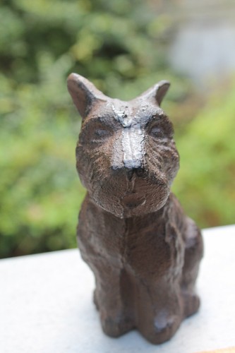Cast Iron Doorstop Scotty Dog Figurine Sitting Scottish Terrier Bookend Book End - Picture 2 of 8