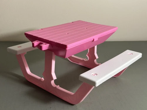 Vintage MATTEL, INC. 1991 ARCO - Weekend Barbie Cookout Fun Set - Picnic Table