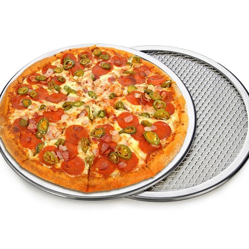 Pan Baking Tray Aluminum Net Non stick Pizza 7-20inch Bakeware Kitchen Tools