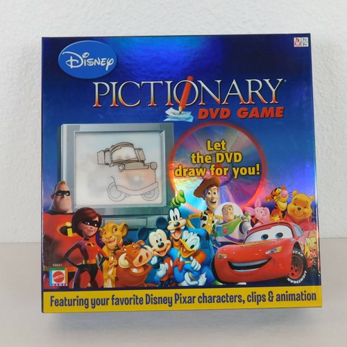 Disney Pictionary DVD Game Drawing Animation Characters Mattel Games Open Box - Picture 8 of 9