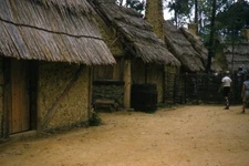 35mm Slide 1950s Red Border Kodachrome Jamestown Straw Bale House Wattle & Daub 