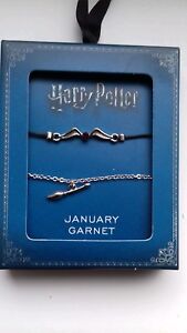 PAIR SET Harry Potter BRACELET Gold Snitch Charm Dumbledore Voldemort Magic Wand