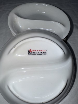 Maxwell Williams Split Dipping Plate Small White Set Of 4