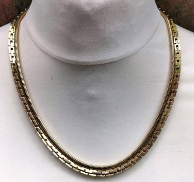 Kramer of New York Halskette Vintage Doppelstrang goldfarben 22 Zoll Kette signiert