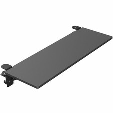 VIVO Black Clamp-on 36" x 12" Desk Extension, Accessory Platform, Keyboard Tray