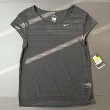 Nike Dri Fit Tshirt Women  s S Black NWT Breathable Lightweight Stretch Athletic
