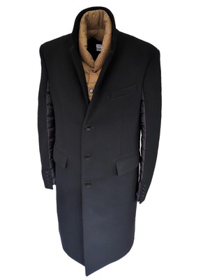 Burberry Mantel IT 50 UK 40'' Brustumfang M Medium Schwarz Gans Puffer Runway