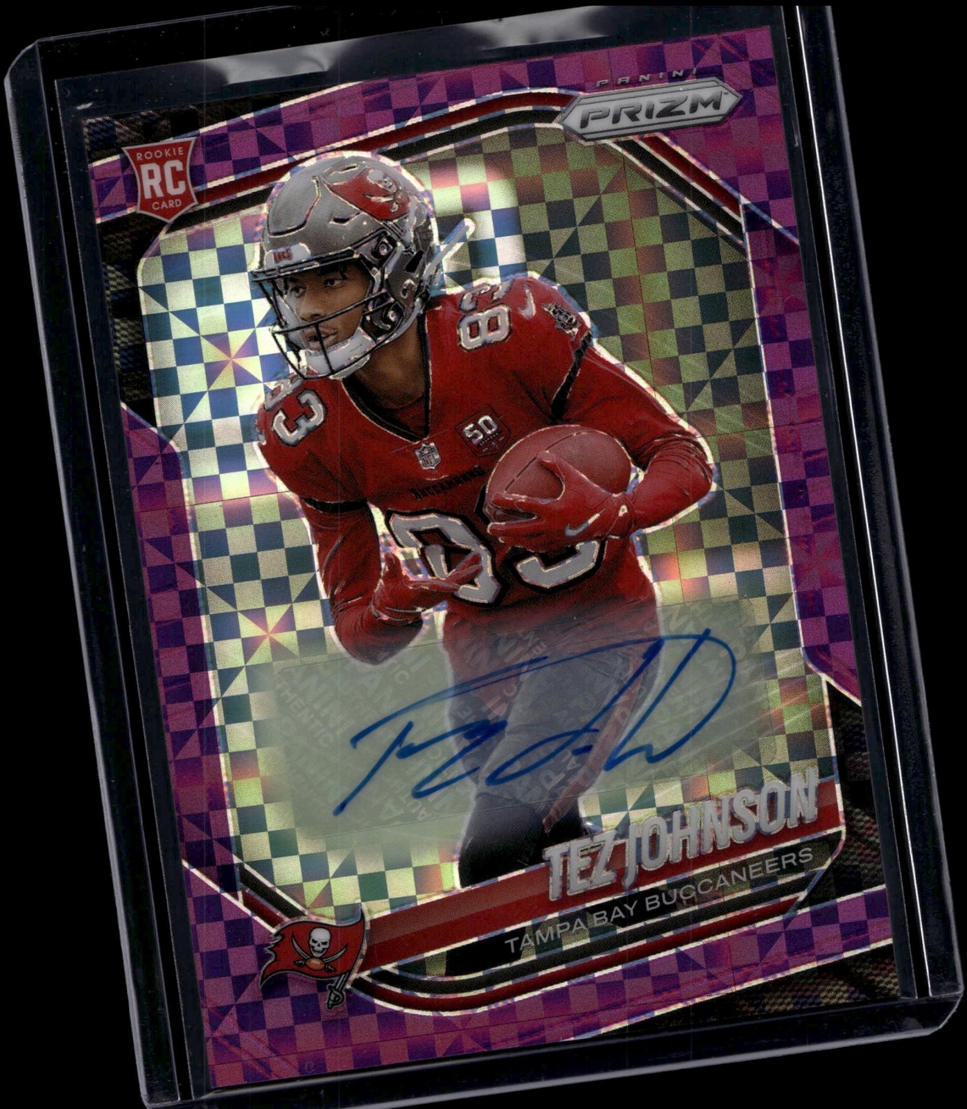 2025 Panini Prizm Tez Johnson #381 Rookie RC Purple Power Auto /49