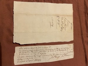 Document Signed By Justice Of The Peace Dated 1777