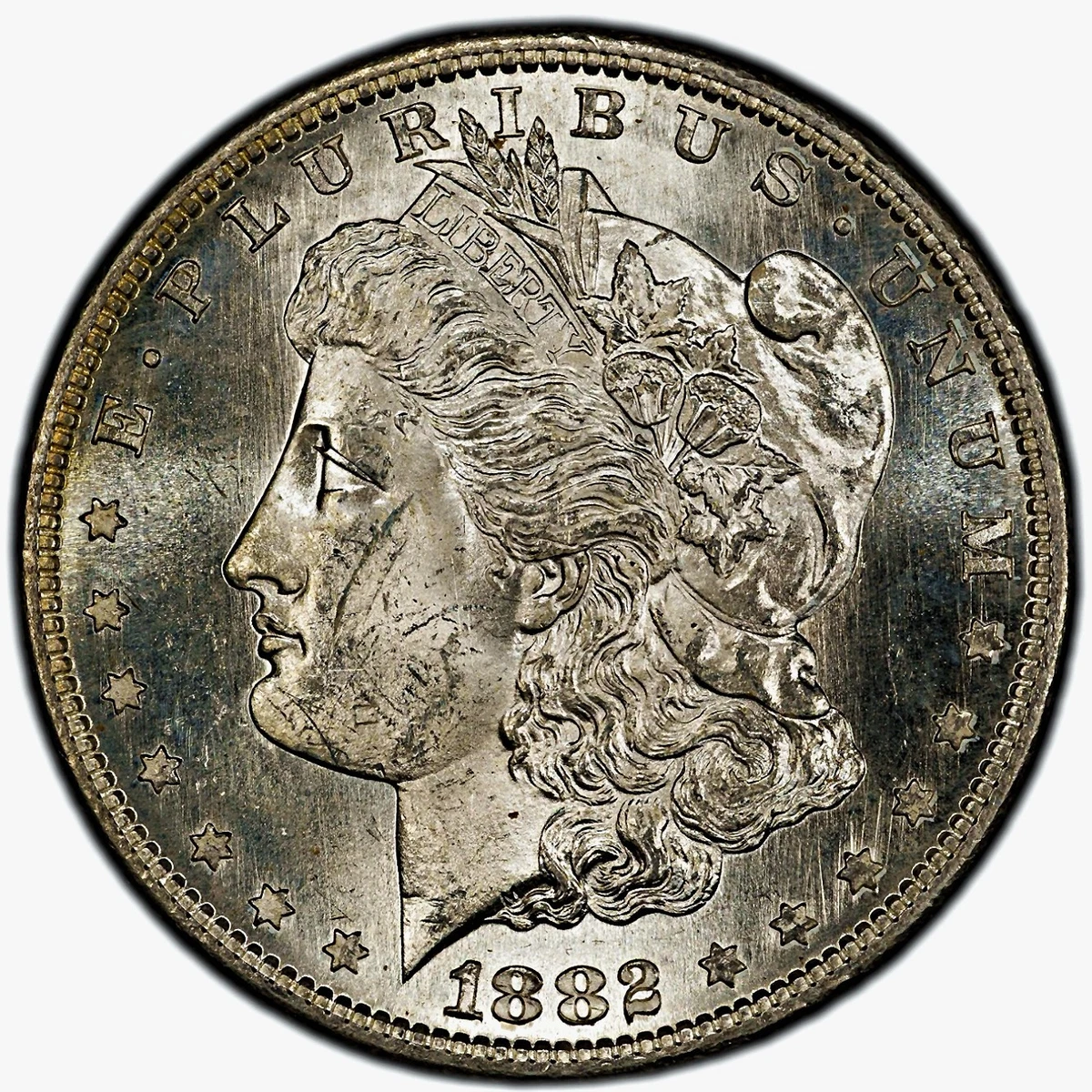 Uncertified Silver 1882 Year Morgan US Dollars (1878-1921) for