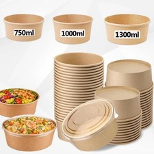 300pcs Kraft Salad Bowls with