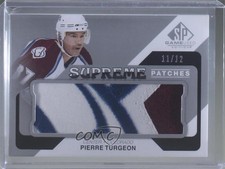 2014-15 SP Game Used Supreme Patch 11/12 Pierre Turgeon #PA-PT Patch HOF 0c3