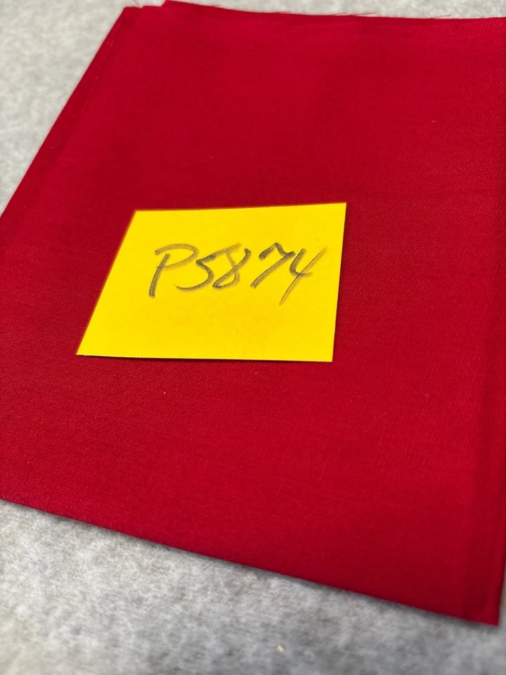 Dark Red Cotton Fat Quarter Fabric 18x22" Quilting Crafting Projects - Image 2 of 4