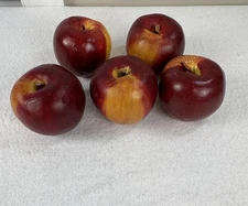 Five Red Yellow  Apple Fruit Realistic Centerpiece Decoration Home Kitchen