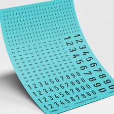 Stencil Numerals Waterslide Transfers Decals