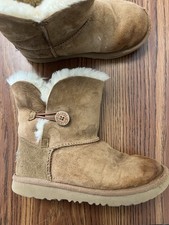 Uggs Bailey Button Size US 3 Euro 35 Brown Chestnut Some Wear - See Pics