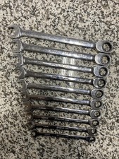 Snap-on Soxrm710a 10pc Metric Ratcheting Combination Wrench Set 10-19mm