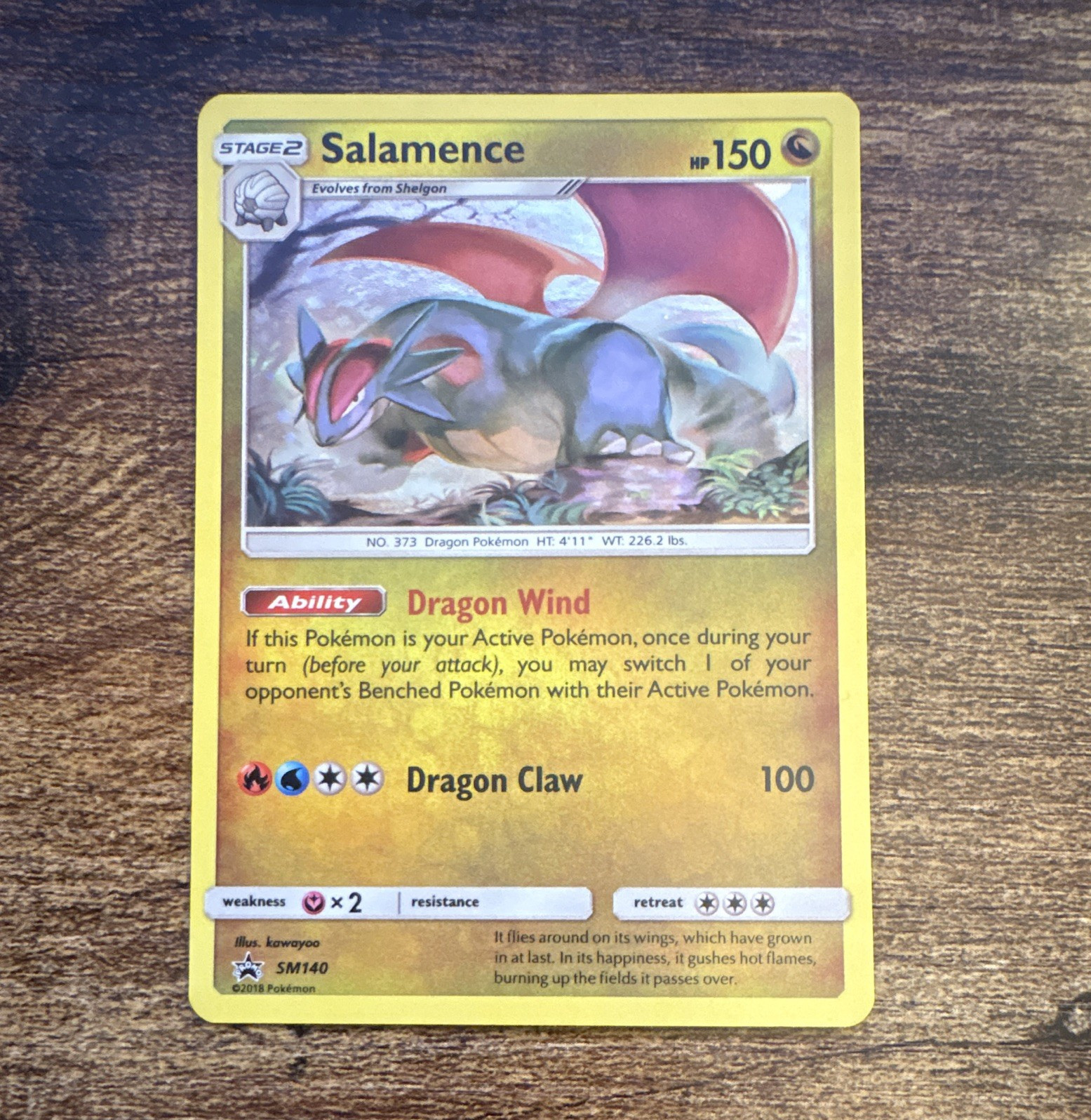 The Pokémon Company Salamence SM140 SM Holo Promo 150 HP Stage 2 EN 2018