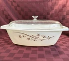 Pyrex Vintage 058 Golden Honeysuckle 4 Qt Deep Casserole Dish Collectible w/Lid