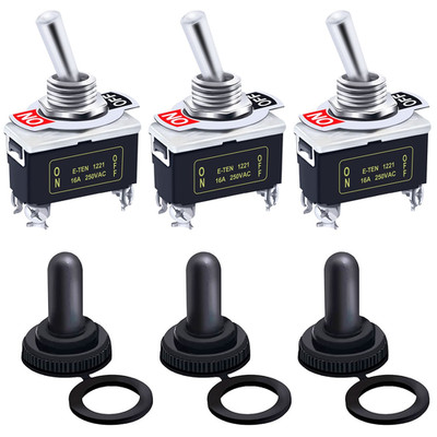 /3Pcs Heavy Duty Rocker Toggle Switch 16A 250V AC DPST 2 Position 4 Pin On/Off S