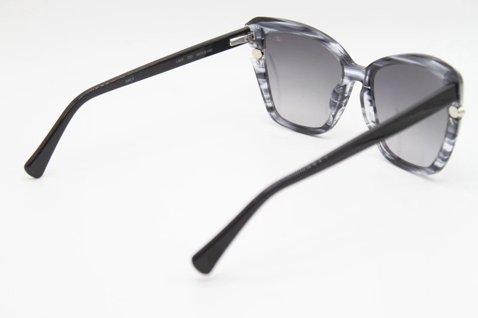 NUEVAS GAFAS DE SOL CHAMPION LUCY C01 GRIS NEGRO AUTÉNTICAS 56-18 Foto 3 de 4