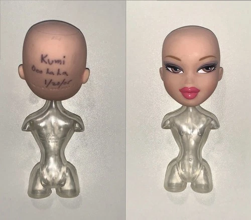 2005 MGA Bratz Unrooted Ooh La La Kumi Sample Head | Details on back of head