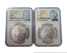 2 Piece Set Mint Morgan Silver Dollar Peace Coin NGC First Releases 2025