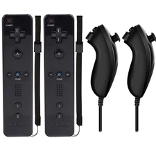 Remote Wiimote Nunchuck Controller Set Combo for Nintendo Wii/Wii U Game Console