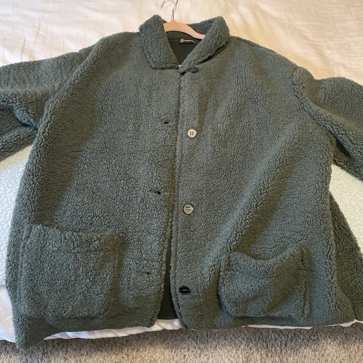 PrettyGarden Green Button Mid-Length Collared Poc… - image 1