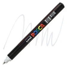 Posca Markers, Paint Marker, White, 1MR Extra Fine Tip, Opaque, Metal, Acrylic