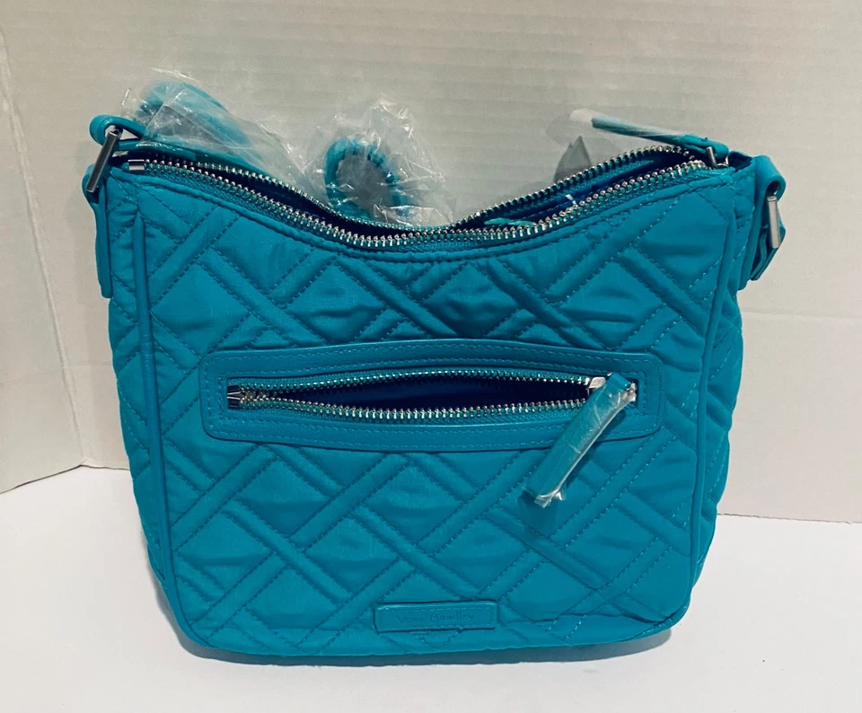 Nuevo Bolso Bandolera Vera Bradley Mini Vivian Patrón Edredón Bahama Bay Foto 3 de 4