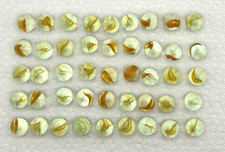 Lot of 50 Vintage Yellow Orange Cat  s Eye Glass Marbles Clear 5/8  