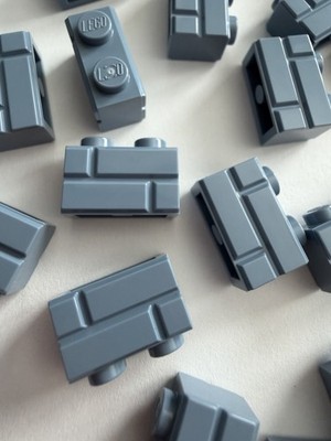 100 BRAND NEW LEGO 1x2 SAND BLUE BRICK WALL MASONRY CASTLE STONE PROFILE Blue