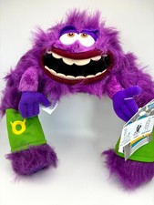 Disney Pixar Monsters University Inc OK Art Plush Toy Furry Purple Monster