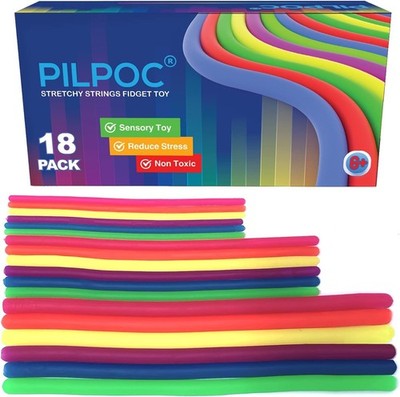 PILPOC Unbreakable Monkey Noodles Super Stretchy String Sensory Silent Fidget...