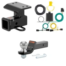 CURT Trailer Hitch Tow Package Receiver, Wiring Harness, 45041 Ball Mount 13133