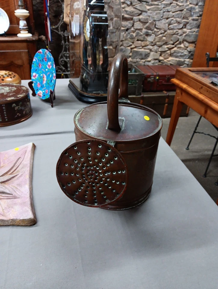 Arrosoir Ancien En Cuivre Rouge H 39cm Diam. 24cm L 46cm 2kg - Photo 4/4