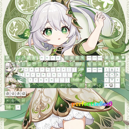 Anime Genshin Impact Skirk Citlali Keycap PBT Cherry MX 108Keys Gift For Keypads - 第 12/46 張圖片