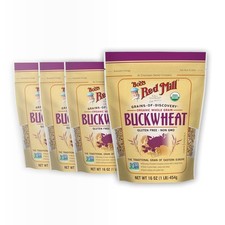 Organic Buckwheat Groats Gluten Free Whole Grain 16oz 4 Pack Bob's Red Mill