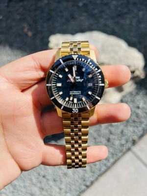 Zodiac Compression Diver 18k Gold-Plated Watch ZO9308 Number 11