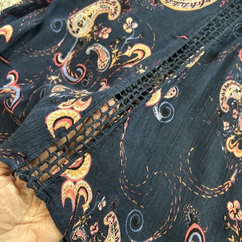 Free People Just The Two Of Us Paisley Print Tunic Sz M Oversized - Picture 16 of 21