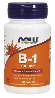 NOW FOODS VITAMIN B-1 B1 TIAMIN 100mg 100 Tabletten